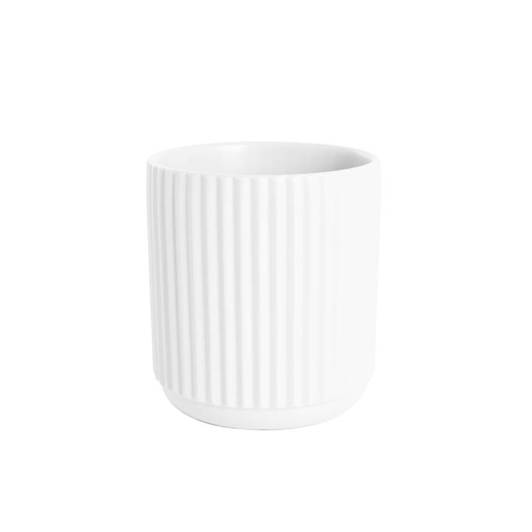 Cyprus Ceramic Indoor Plant Pot in White