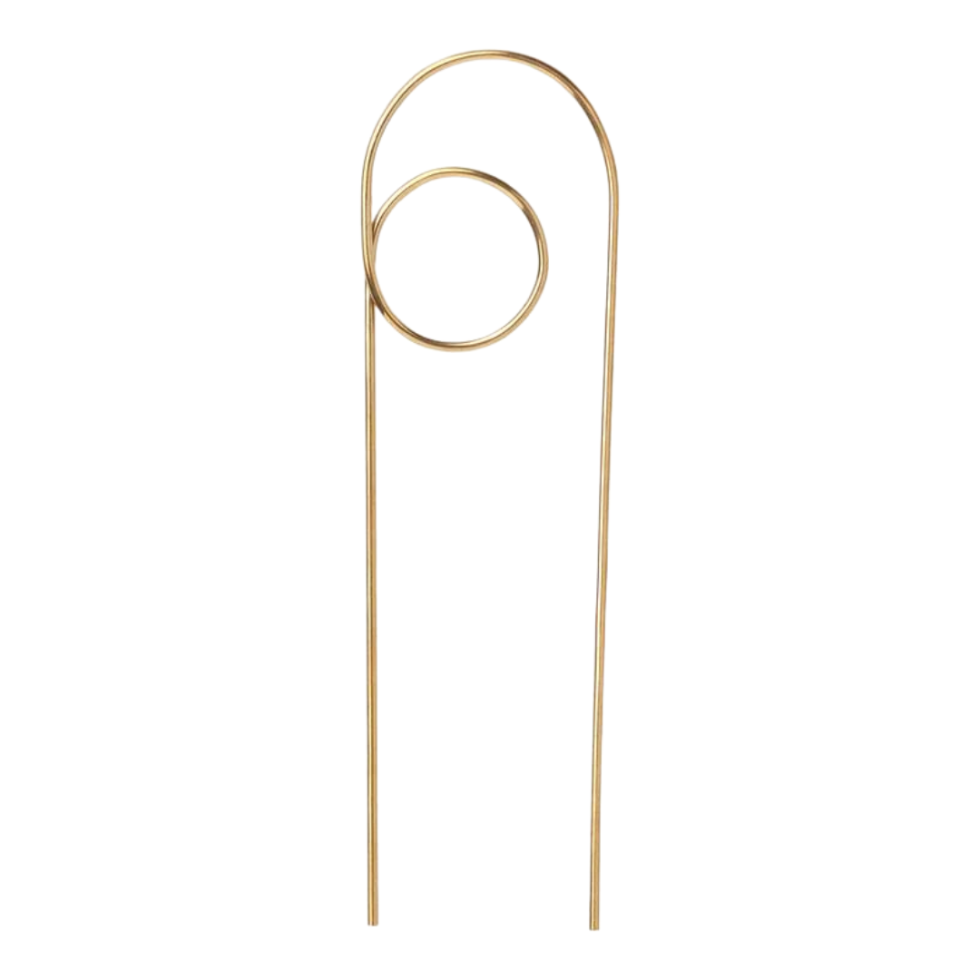 Loop Brass Plant Stake for Indoor Plants