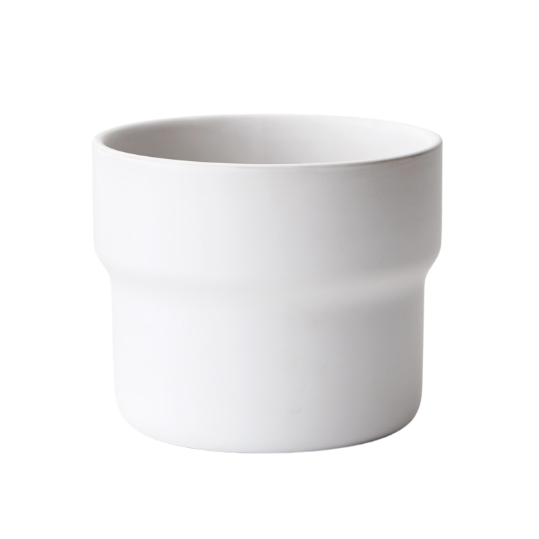 Elka Ceramic Indoor Plant Pot White