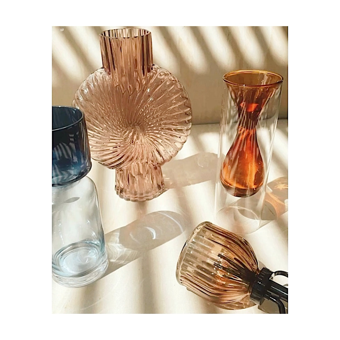 Coloured glass vases & plant misters