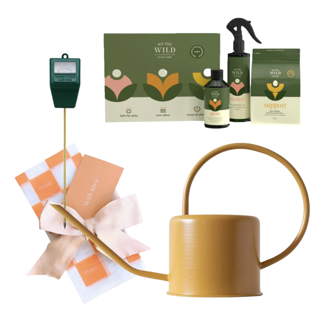 Plant Care Gift Hamper | Watering Can + Moisture Meter + We The Wild Plant Care Kit + Gift Wrap