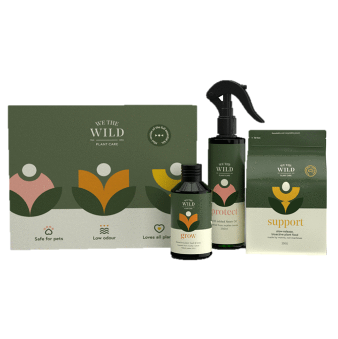 We The Wild Essential Plant Care Kit | Liquid Plant Food + Neem Oil Spray + Slow Release Plant Fertilizer